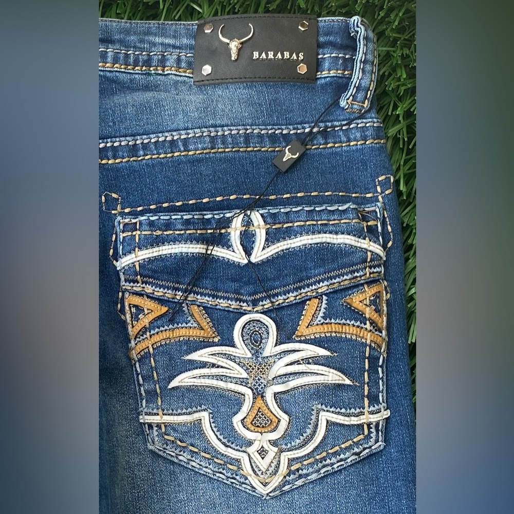 Barabas Men's Western Cowboy Bootcut Classic Denim Jeans Size 28/30 NWOT - Picture 3 of 3